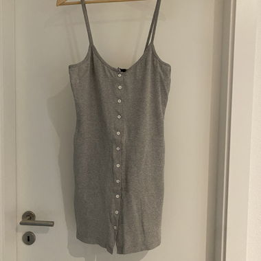 Minidress grigio in cotone