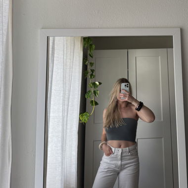 Blau-graues Bandeau Top Zara Gr. S