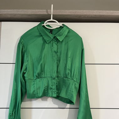 Hemd Satin Grün