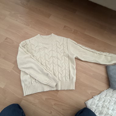 Ecru Cable Knit Sweater