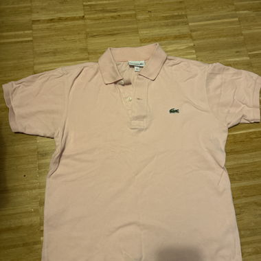Pink Lacoste polo