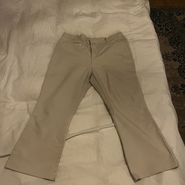 Pantalon évasé beige