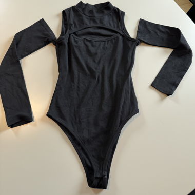 Black Long-Sleeve Bodysuit