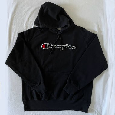 black baggy champion hoodie
