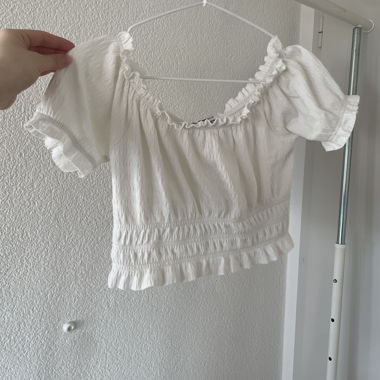 Top Carmen bianco