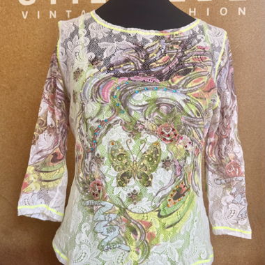 Camicia in pizzo Y2K/whimpsy manica lunga
