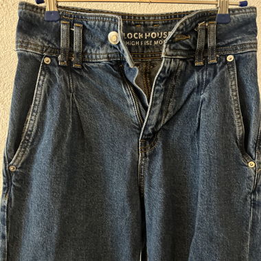 Jeans mom bleus
