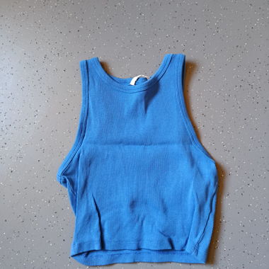 H&M Blue ribbed tank top
