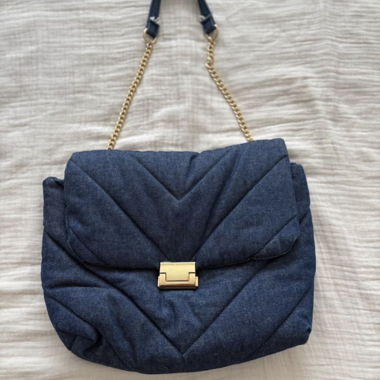 Zara quilted denim bag