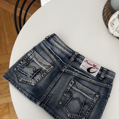 vintage jeans skirt