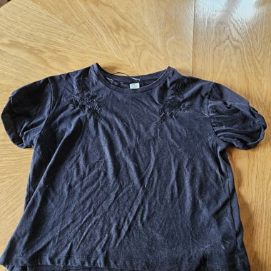 T-shirt nero ricamato ZEBRA BASIC DEPT M