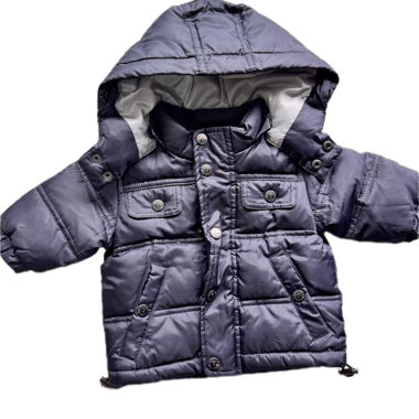 Piumino bambino Trussardi blu navy con cappuccio