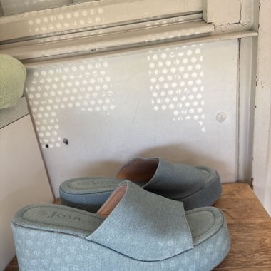 Chaussures à plateforme en denim