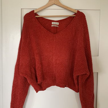 Maglione in maglia rosso