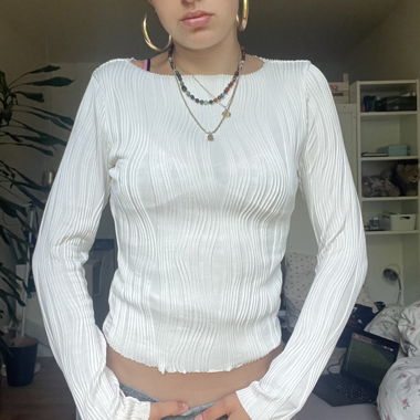 Weisses Langarm Shirt
