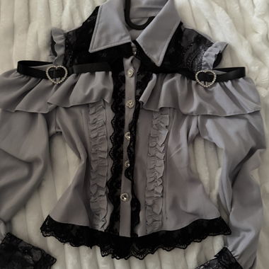 chemise violette kawaii lolita mignonne 