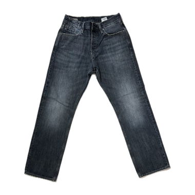 Jeans in denim grigio scuro a taglio dritto