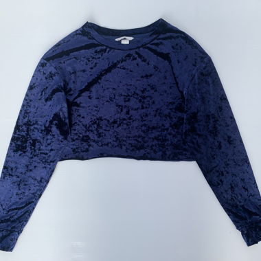 Velvet-look long-sleeve