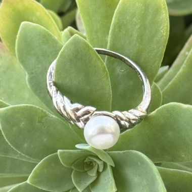 Silberperlenring