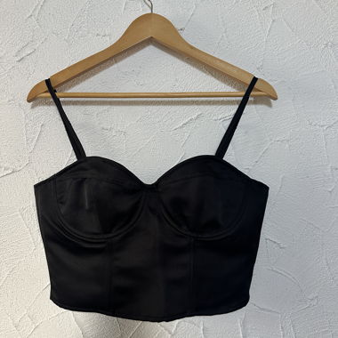 Top corsetto bustier nero