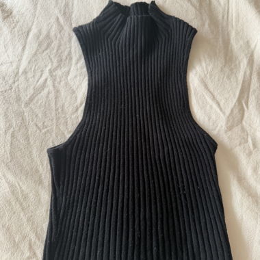 Top in maglia nero