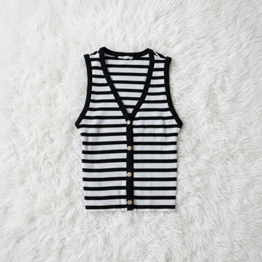 Gilet Zara sans manches rayé