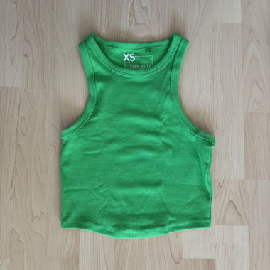 Green crop top XS