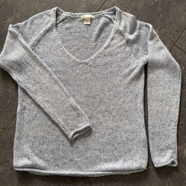 Maglione in maglia azzurro chiaro