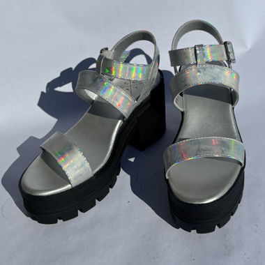 Holographic Platform Sandals EU 39