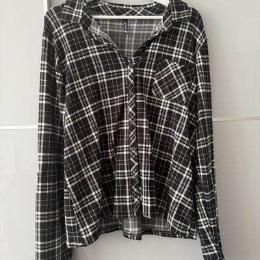 Camicia a quadri a maniche lunghe