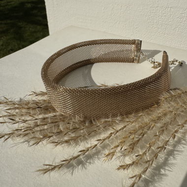 Goldfarbener Mesh-Choker
