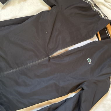 Giacca zippata nera Lacoste