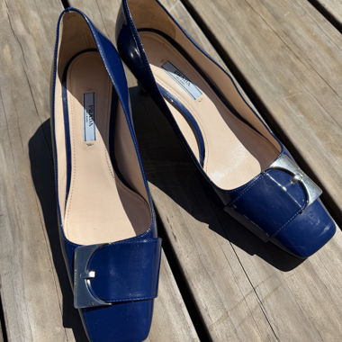 Prada Blaue Pumps Grösse 39