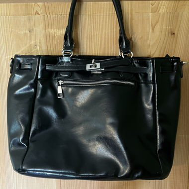 Borsa in pelle nera