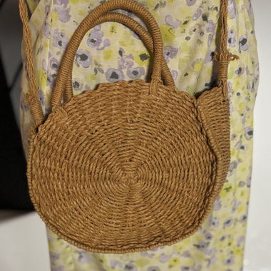 Woven Round Handbag