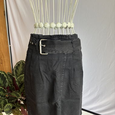 schwarzer Jeansrock