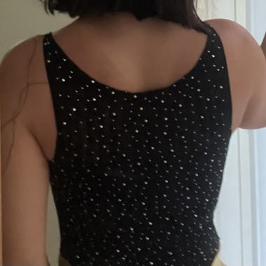 Schwarzer Strass-Body
