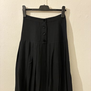 Long black skirt with details