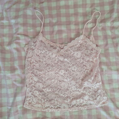 Pink Lace Cami Top