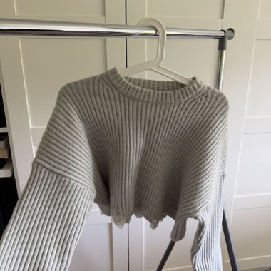 Bershka Strickpullover Grau