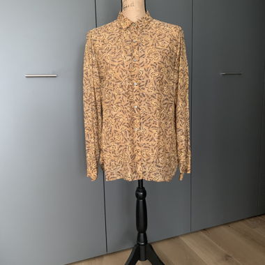 Pomandère, Langarm-Bluse Senf, Gr. 36