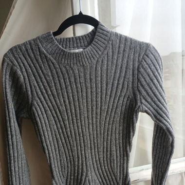Strickkleid grau