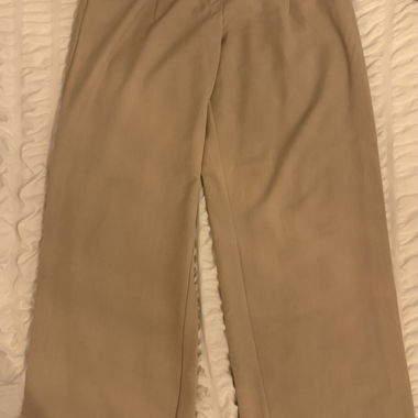 Beige Wide-Leg Pants