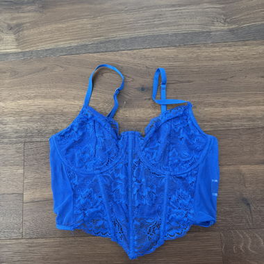 Bralette in Pizzo Blu