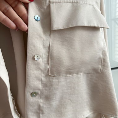 Giacca camicia in raso Zara