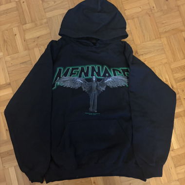Mennace Print Hoodie Schwarz