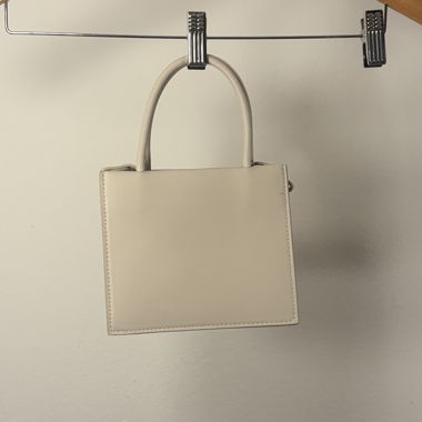 &M SMALL RECTANGULAR BAG – BEIGE – FAUX LEATHER