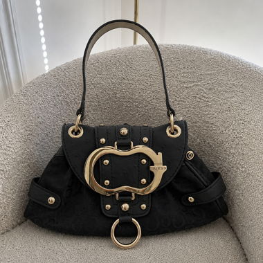 GUESS Vintage Y2K Monogram Handbag – Iconic Buckle