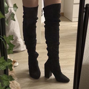 high heels - overknees - schwarz 