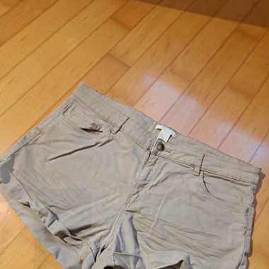 Beige Jeans Shorts